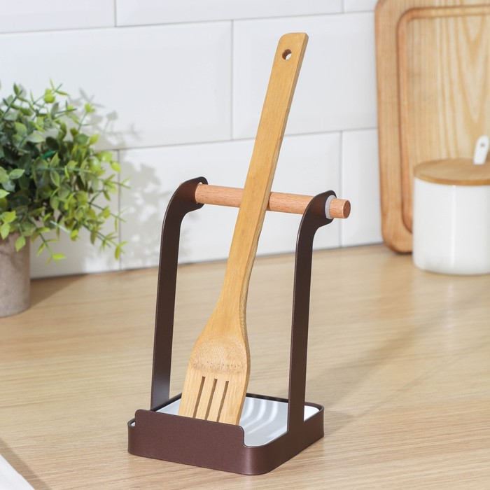 Подставка под ложку Доляна «Лофт», цвет коричневый Подставка под ложку Доляна «Лофт», цвет коричневый