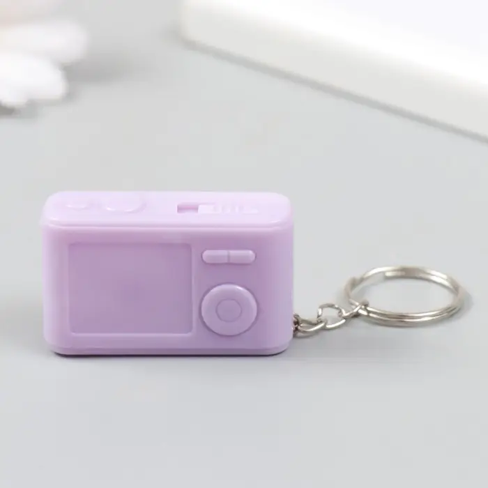 Фонарик свет на кольце "Фотоаппарат" мигает МИКС пастельные цвета 2,8х4,5х1,5 см