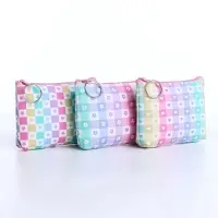 Кошелёк &laquo;Клетка&raquo;, монетница, на молнии, МИКС