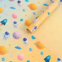 Бумага упаковочная двухсторонняя &laquo;Космос&raquo;, 50&times;70 см
