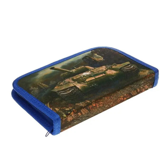 Пенал школьный Пенал школьный "Танк", 13 х 19,5 см, 1 секция, на молнии, ткань