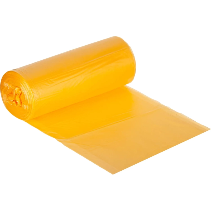 Мешки для мусора ПНД 35л 8мкм 30шт/рул желтый 48х58см Luscan