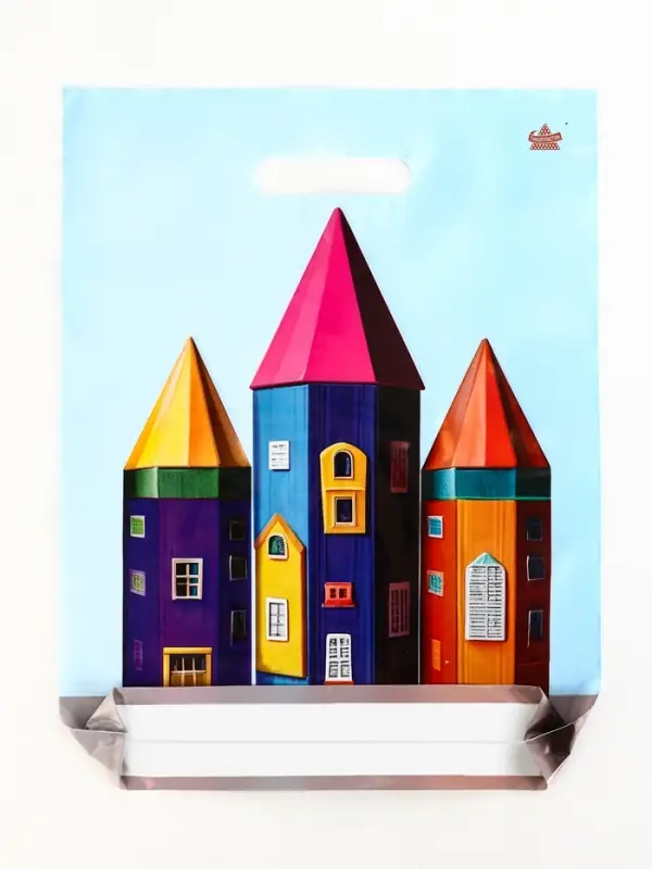 Пакет подарочный &laquo;Яркие карандаши&raquo;, полиэтиленовый с вырубной ручкой, 31&times;40 см, 60 мкм