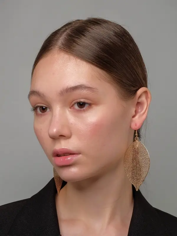 Серьги металл &laquo;Лист липы&raquo;, цвет золото