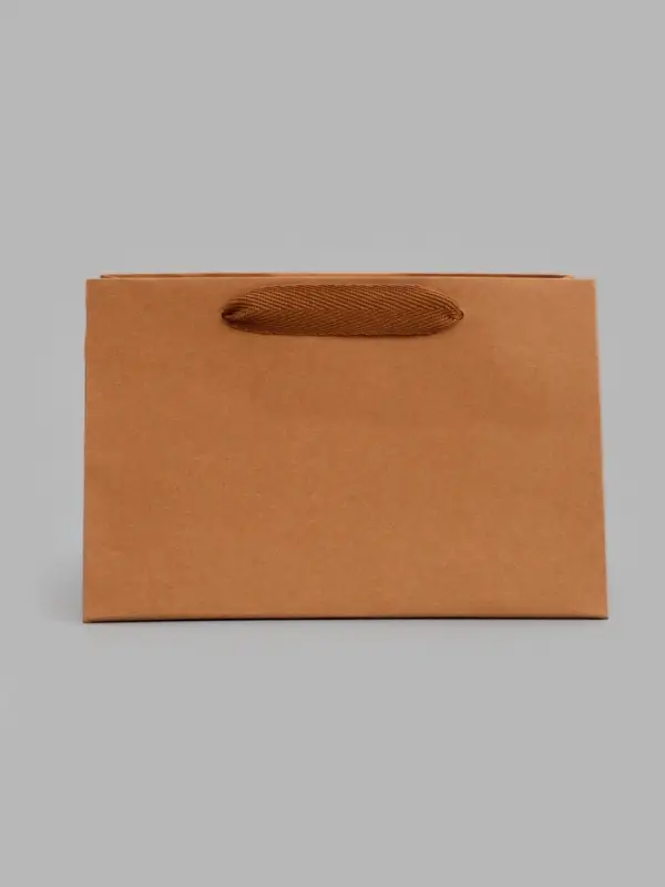 Пакет подарочный с широким дном 20&times;14&times;13.2 см, крафт