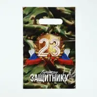 Подарочные пакеты &laquo;23 Февраля&raquo;, 10 шт., 20 х 30 см