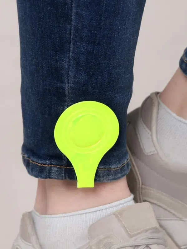 Светоотражающая клипса на магните, 5&times;15 см, жёлтая