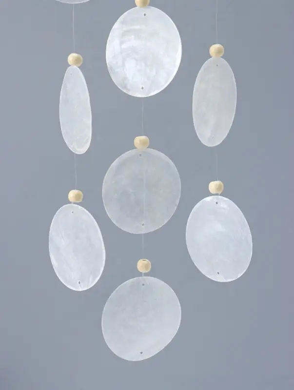 Ловец снов "Звёздочка" перламутр 13 кружков d=4,8 см 13,5х48 см