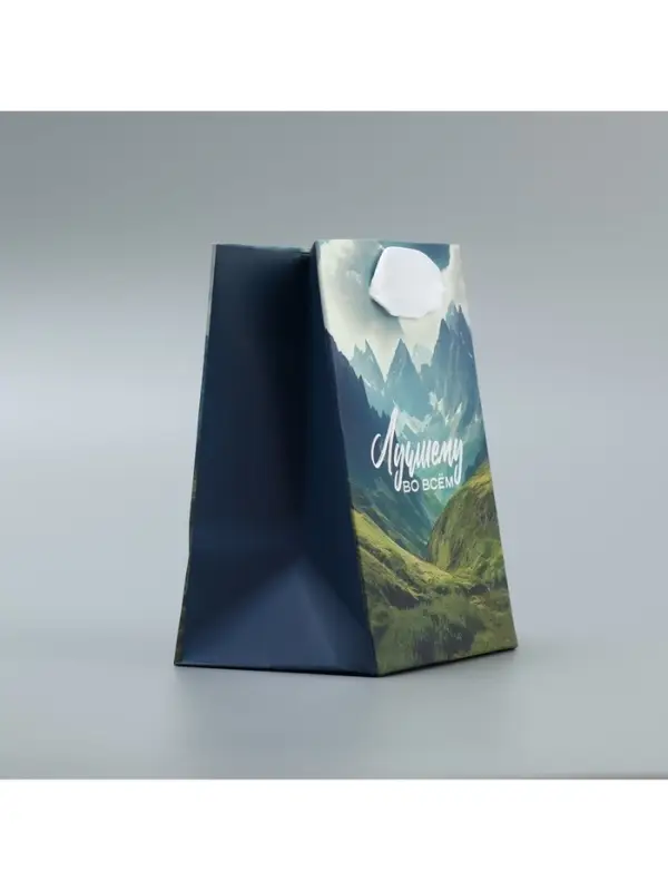 Пакет подарочный ламинированный, упаковка, «Лучшему во всём», 9 х 12 х 6.5 см