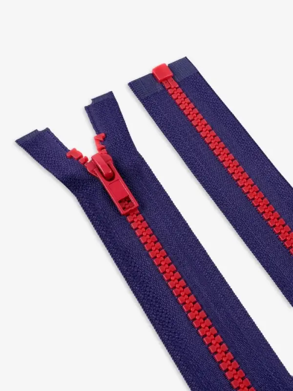 Молния &laquo;Трактор&raquo;, №5, разъёмная, замок автомат, 90 см, синяя, красная