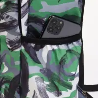 Рюкзак школьный на молнии, с карманами, с абстрактным принтом, размер 30&times;13&times;42 см, зелёный