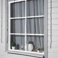 Гирлянда &laquo;Водопад&raquo; 2&times;1.5 м, IP44, тёмная нить, 400 LED, свечение мульти, 8 режимов, 220 В