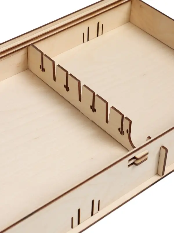 Коробка для набора барбекю, 74&times;23&times;5 см, деревянная, прямоугольная