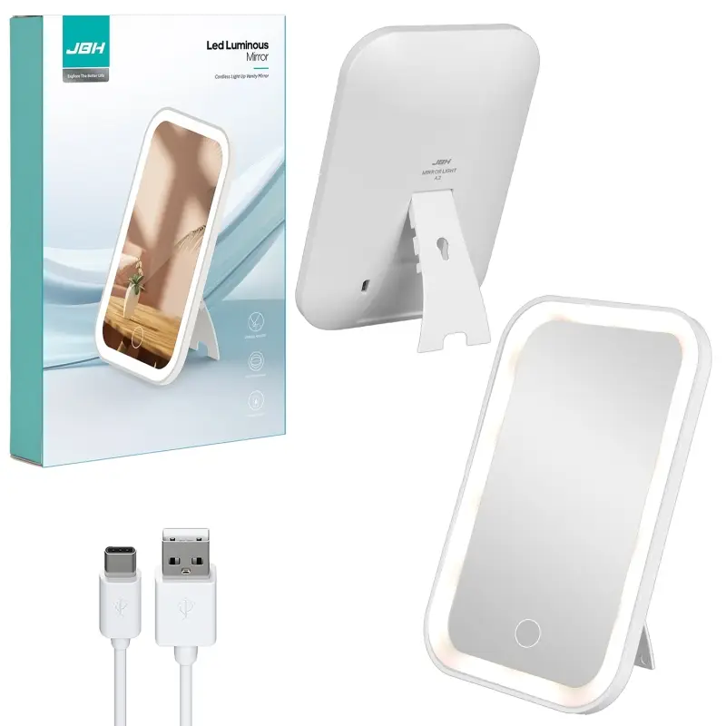 Настольное зеркало для макияжа с подсветкой A2 JBH белое (64 шт/кор)