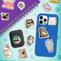 Набор &laquo;1000 котостикеров&raquo;: 4 стикербука, ролик, 3д стикеры