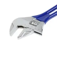 Ключ разводной ТУНДРА, укороченная обрезиненная рукоятка, широкий захват до 45 мм, 200 мм