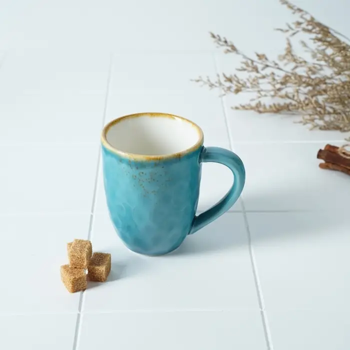 Кружка Magistro &laquo;Церера&raquo;, 400 мл, фарфор, голубая