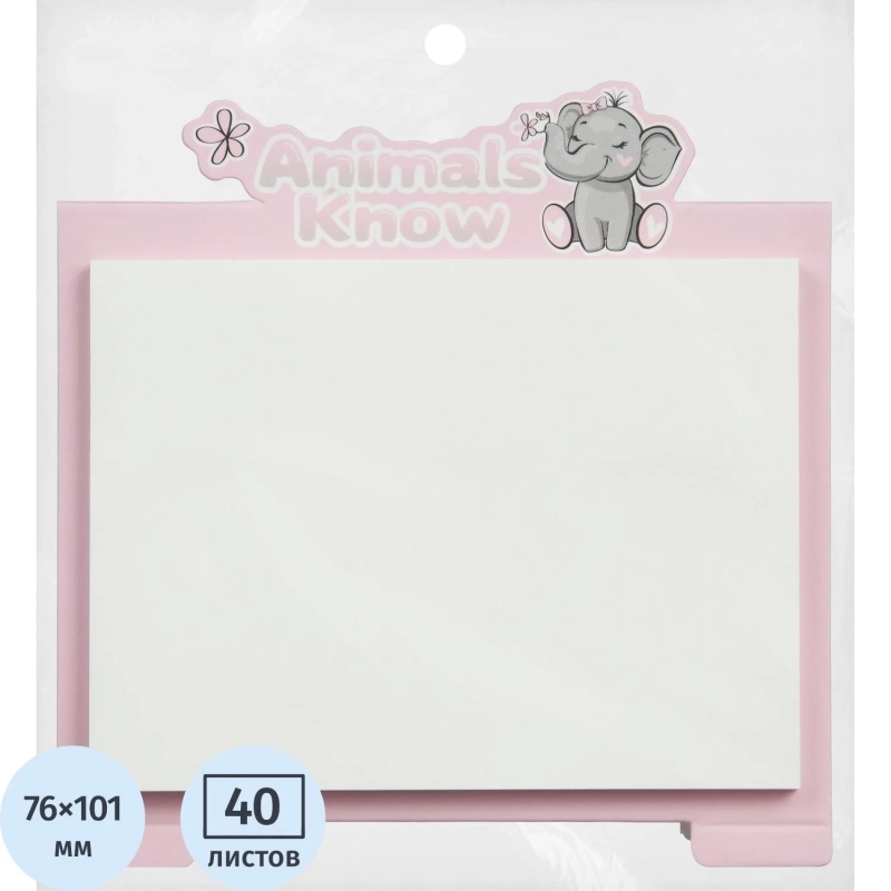 Стикеры с клеевым краем M&G Animal Planet, 76x101мм, 40 л, цвет в ассорт