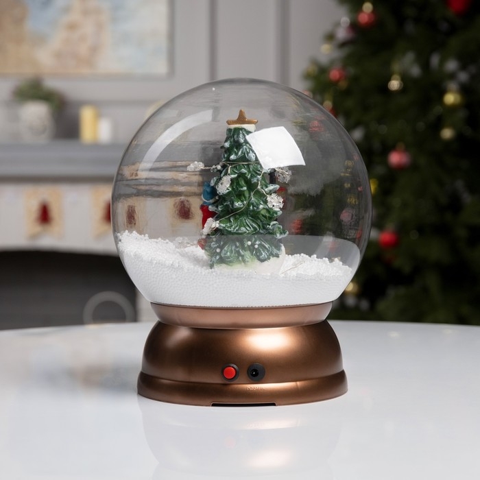 Светодиодная фигура «Шар со снеговиками и ёлкой» 21.5 × 26.5 × 21.5 см, пластик, батарейки ААх3 (не в комплекте), USB, свечение белое Светодиодная фигура «Шар со снеговиками и ёлкой» 21.5 × 26.5 × 21.5 см, пластик, батарейки ААх3 (не в комплекте), USB, свечение белое