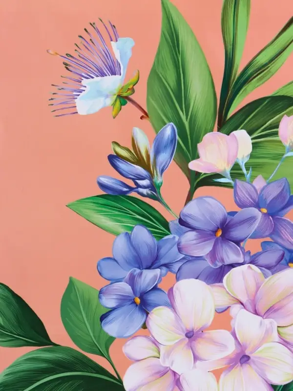 Пакет подарочный "Цветы эмоций" ламинированный 26 х 12 х 32 см