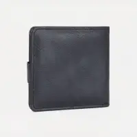 Портмоне мужское на кнопке, отдел для купюр, для карт, чёрное