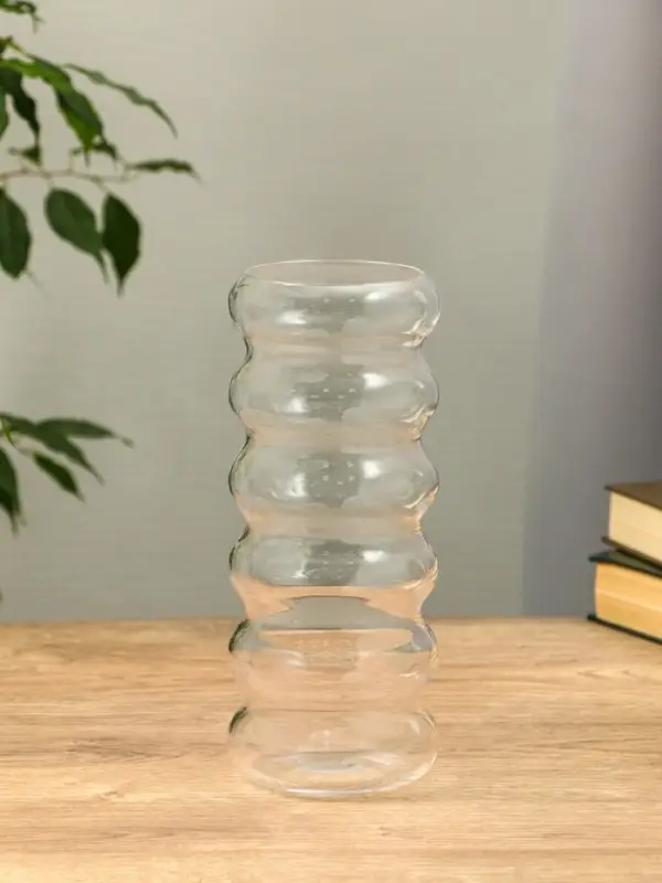 Ваза стекло настольная  Ваза стекло настольная "Ширли" 24х10х10 см, прозрачный