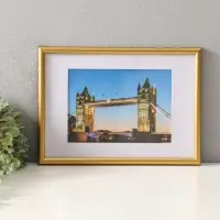 Фоторамка для фото 21х30 см, с паспарту 15х21 см, Vivo, золото