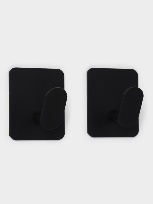 Крючки для ванной настенные 2 шт, цвет черный