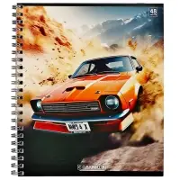 Тетрадь 48 листов в клетку на гребне Calligrata &laquo;Авто&raquo;, МИКС
