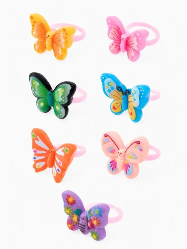 Кольцо «Выбражулька» бабочка, форма МИКС, цветное, безразмерное Кольцо «Выбражулька» бабочка, форма МИКС, цветное, безразмерное