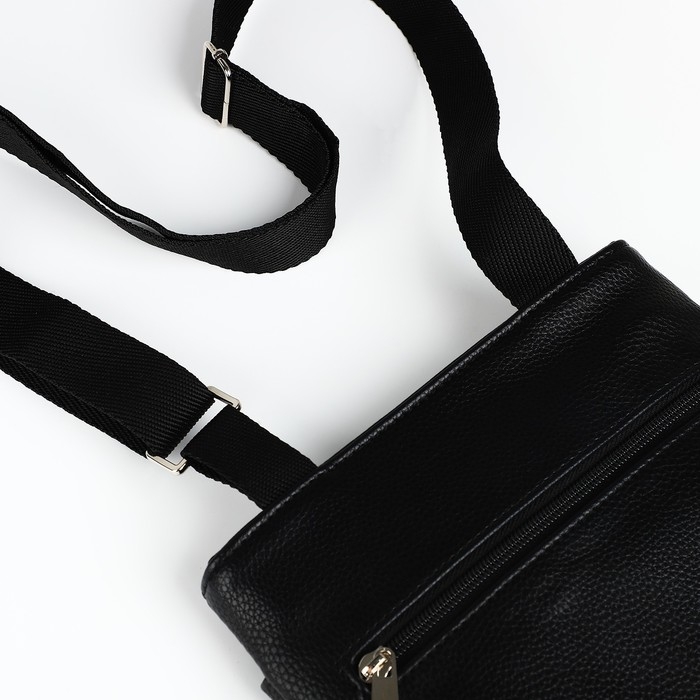 Сумка мужская через плечо TEXTURA, искусственная кожа, цвет чёрный Сумка мужская через плечо TEXTURA, искусственная кожа, цвет чёрный