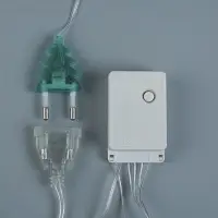 Гирлянда &laquo;Бахрома&raquo; 2.4&times;0.9 м с насадками &laquo;Ёлки&raquo;, IP20, прозрачная нить, 138 LED, свечение мульти, 8 режимов, 220 В