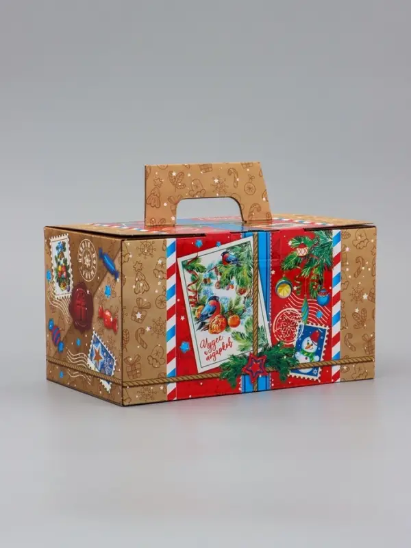 Коробка Новогодняя подарочная Коробка Новогодняя подарочная "Почта" 27 х 14,5 х 16 см