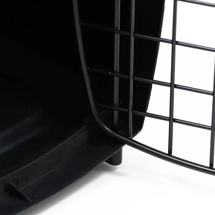 Переноска для животных, 49&times;32&times;27, с металлической дверью, пластик, фиолетовая