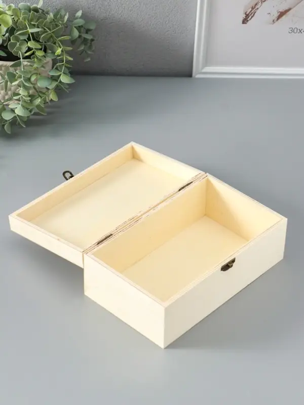 Шкатулка для росписи дерево &laquo;Прямоугольная&raquo;, замок пряжка, 23.5&times;14&times;9.5 см