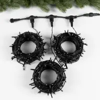 Гирлянда &laquo;Клип-лайт&raquo; 3 нити по 20 м, IP44, УМС, тёмная нить, 399 LED, свечение белое, мерцание, 24 В