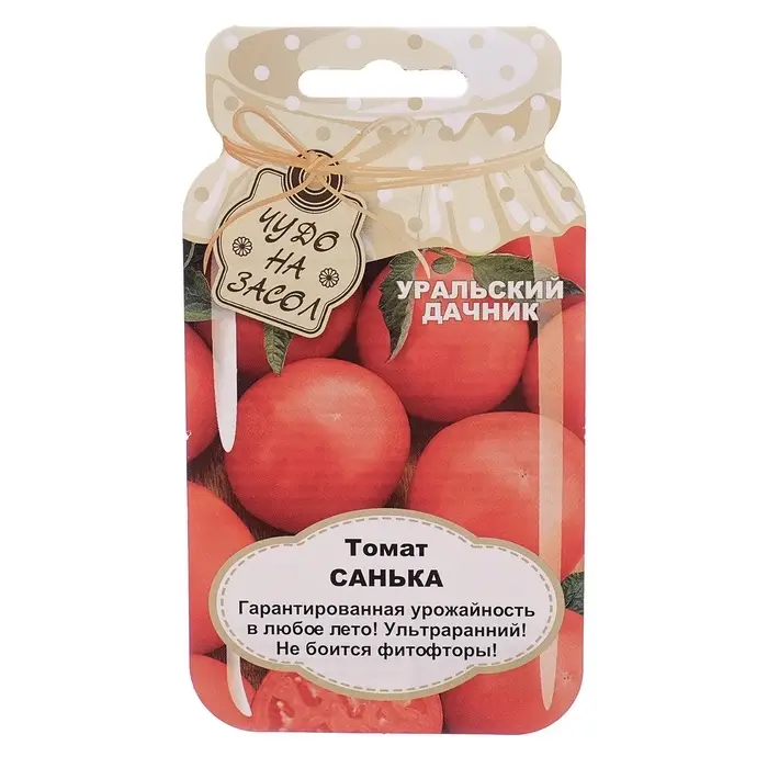 Семена Томат &laquo;Санька&raquo;, засолочный, серия &laquo;Банка&raquo;, 20 шт., &laquo;Уральский Дачник&raquo;