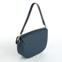 Сумка женская мессенджер TEXTURA на клапане, 23&times;6&times;15 см, синяя