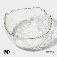 Миска Magistro &laquo;Вулкан&raquo;, 400 мл, 13.5&times;13.5&times;6 см, стекло, прозрачная