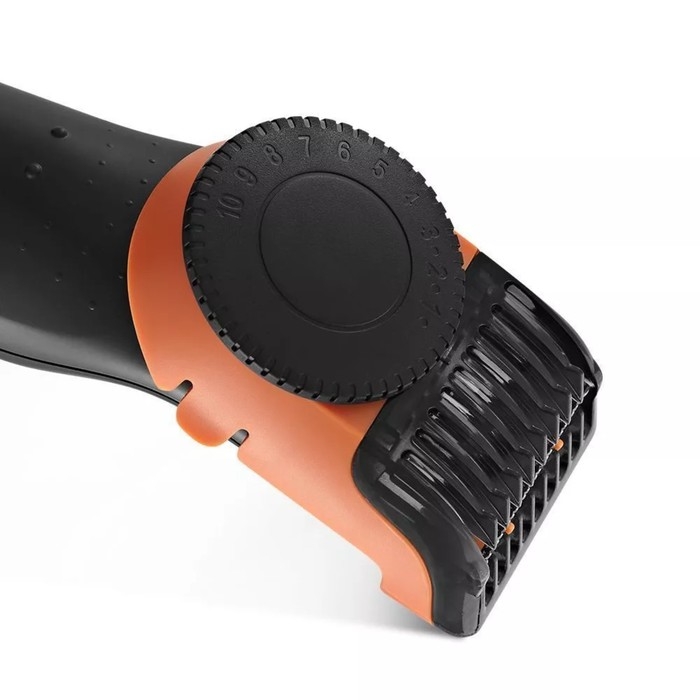 Триммер для волос Kitfort KT-3124-2, для бороды/усов, от АКБ, чёрно-оранжевый Триммер для волос Kitfort KT-3124-2, для бороды/усов, от АКБ, чёрно-оранжевый