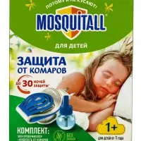 Комплект Mosquitall &laquo;Нежная защита для детей&raquo;, электрофумигатор + жидкость от комаров, 30 ночей, 30 мл