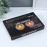 Светодиодная свеча LED - ночник RISALUX &laquo;Сердце в льдинке&raquo;, 3&times;LR1130, прозрачный, 5.5&times;5.5&times;3.3 см