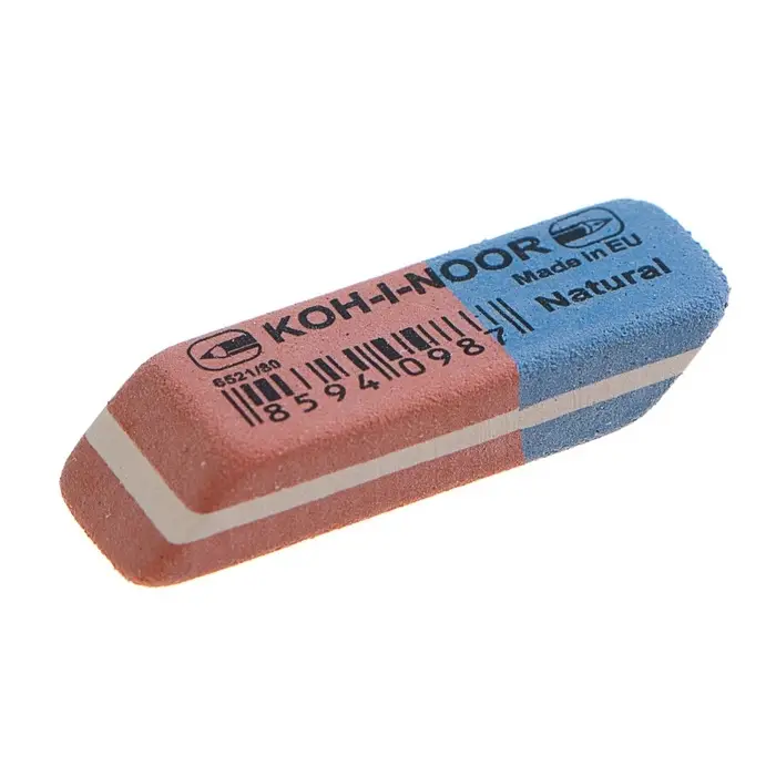 Ластик Koh-I-Noor BLUE STAR 6521/80, красно-синий