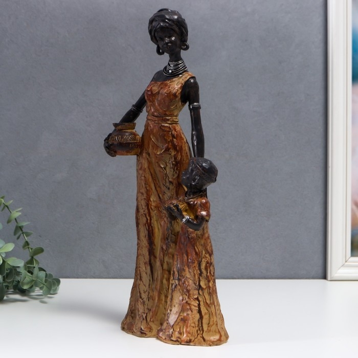 Сувенир полистоун  Сувенир полистоун "Мать и дочь. Африка" 35х13 см