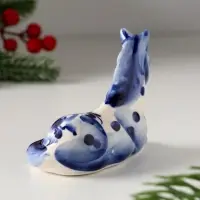 Сувенир Лошадь лежащая, 7*9 см, гжель