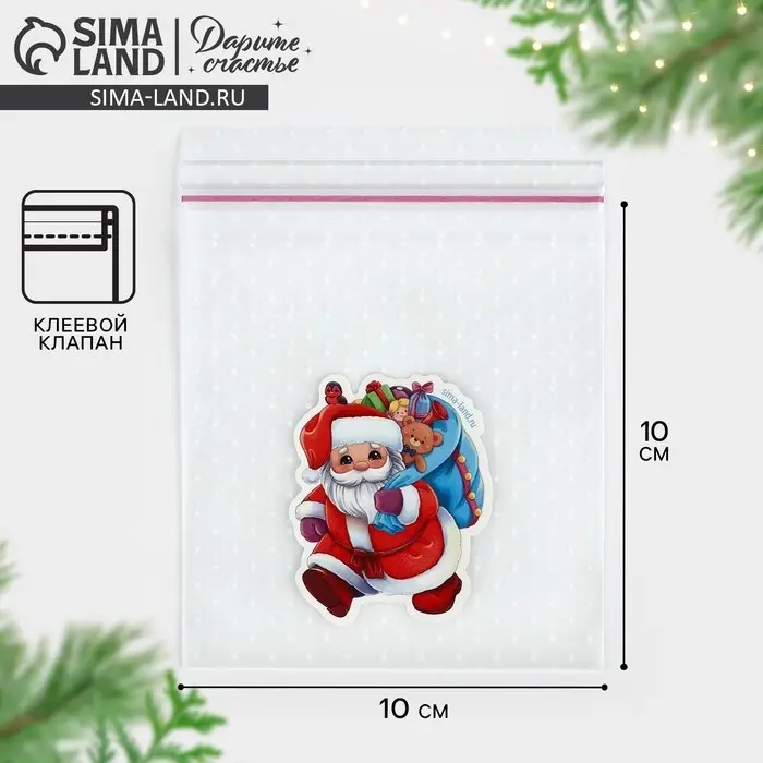 Пакет под сладости «Дедушка Мороз», 10 х 10 см Пакет под сладости «Дедушка Мороз», 10 х 10 см