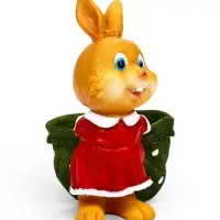 Фигурное кашпо 13 х 10 х 15см  "Зайка с мешком"