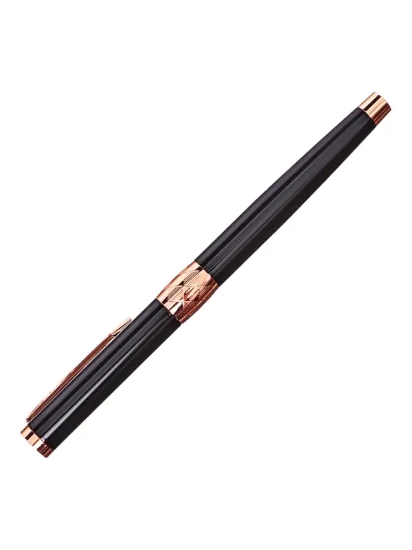 Ручка-роллер подарочная Calligrata &laquo;Грант&raquo;, в футляре кожзам, корпус чёрный с бронзовым