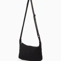 Сумка женская багет на молнии, 30&times;10&times;19 см, чёрная