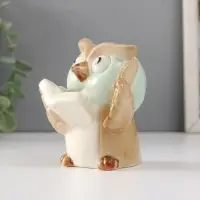 Фигурка керамика &laquo;Маленький филин с книгой&raquo;, 7&times;7&times;9 см